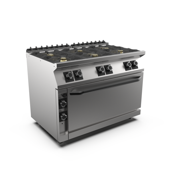 FOURNEAU 6 FEUX GAZ MAXI FOUR GAZ GRILL