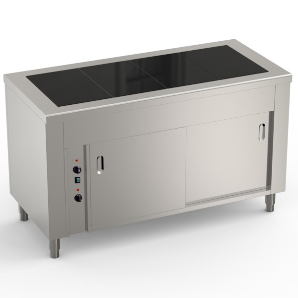 GLASWÄRMEPL. AUF WÄRMESCHRANK 3 x GN1/1