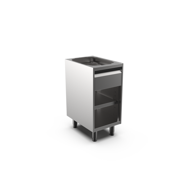 OPEN BASE CUPBOARD W/DRAWER L. 400