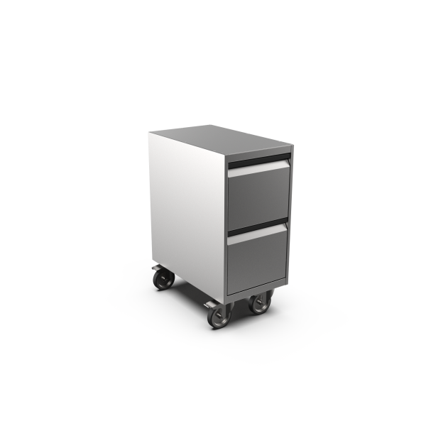 DRAWER UNIT 2 DRAWERS ON WHEELS