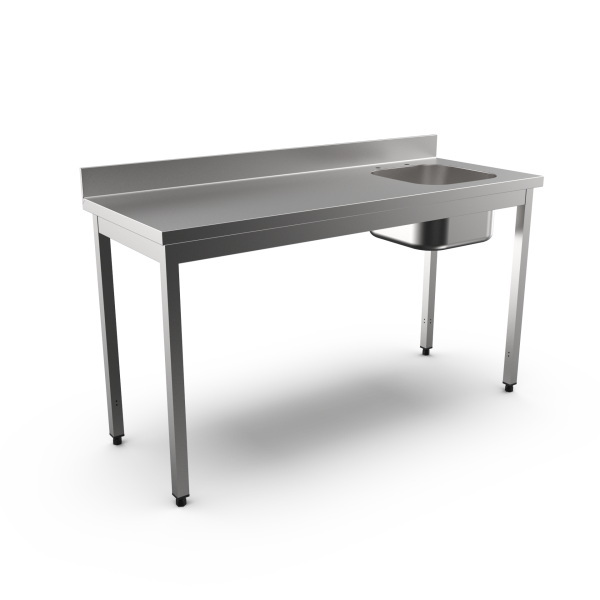SINK RIGHT BOWL W/UPSTAND L.1600