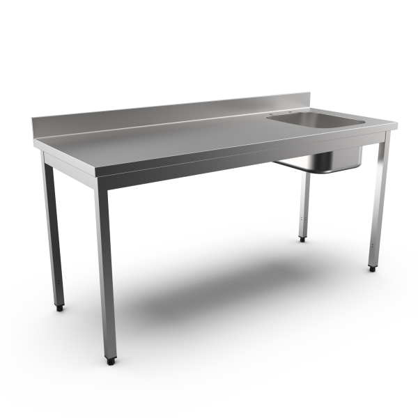 SINK RIGHT BOWL W/UPSTAND L.1800