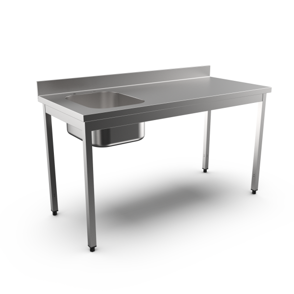 SINK L BOWL W/UPSTAND L.1600