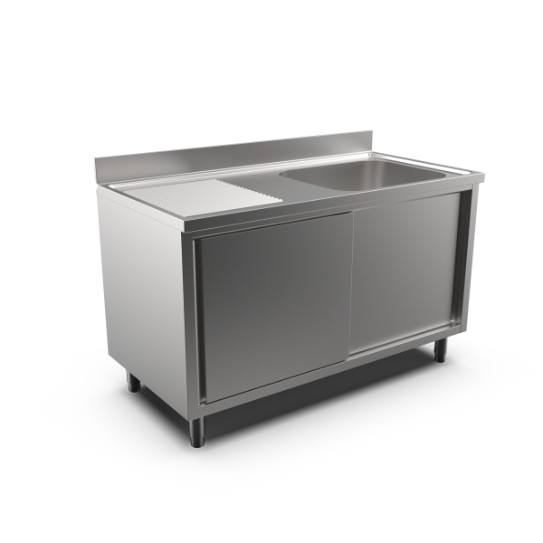 SINGLE SINK CABINET L-HAND DRAINER 1400