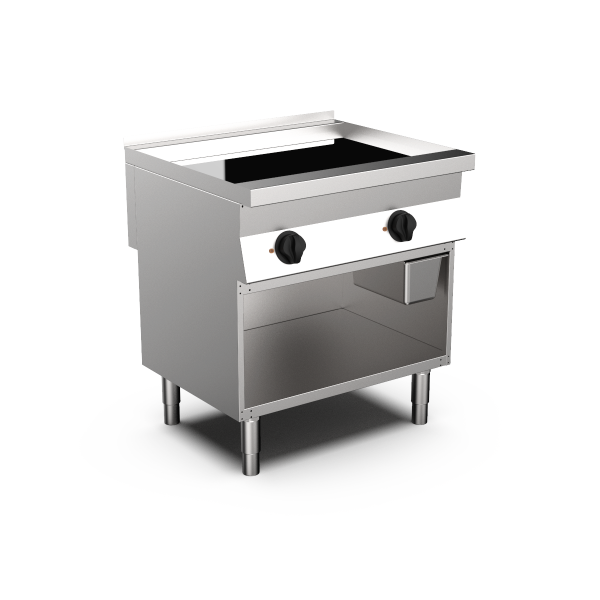 FRY TOP ÉLECTRIQUE SUR PLACARD OUVERT PLAQUE LISSE