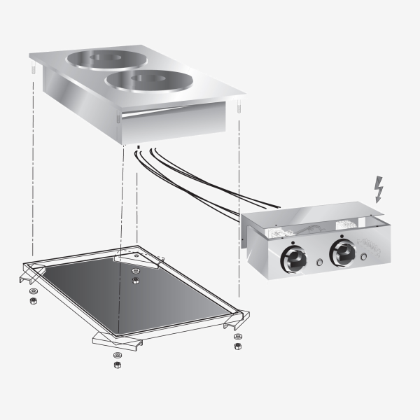 COCINA ELÉ. 2 ZONAS DROP-IN BOX