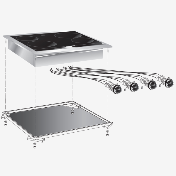 COCINA ELÉ. VIT. 4 ZONAS DROP-IN
