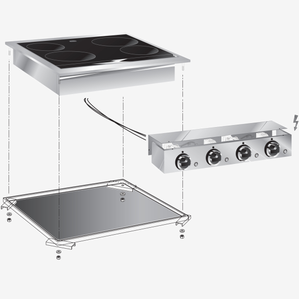 COCINA ELÉ. VIT. 4 ZONAS DROP-IN BOX