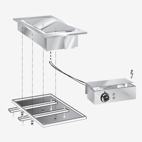 FRY-TOP ELÉ. PLACA LISA DROP-IN BOX