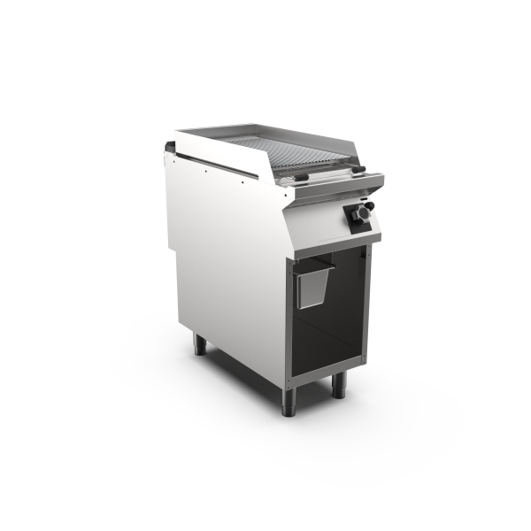 GRILL PIERRE DE LAVE INOX PLACARD OUV.