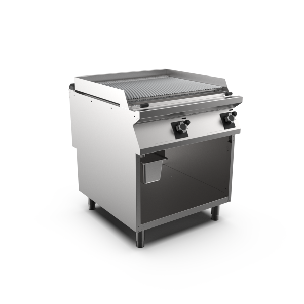 GRILL PIERRE DE LAVE INOX PLACARD OUV.